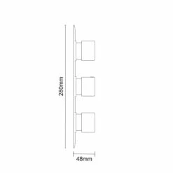 Colore Square Matt Black Concealed Square Triple Thermostatic Shower Valve - 2 Outlet 12 Colore Square Matt Black Concealed Square Triple Thermostatic Shower Valve - 2 Outlet -Bathroom Products Sales Store colore square matt black concealed square triple thermostatic shower valve line side 86623.1652444561