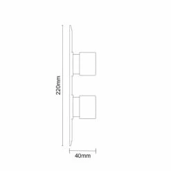 Colore Square Matt Black Concealed Square Twin Thermostatic Shower Valve - 1 Outlet 13 Colore Square Matt Black Concealed Square Twin Thermostatic Shower Valve - 1 Outlet -Bathroom Products Sales Store colore square matt black concealed square twin thermostatic shower valve line side 03043.1652444560