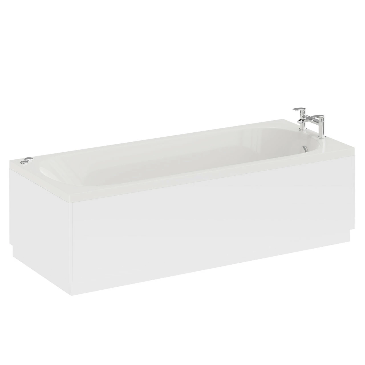 Compact 1600mm X 700mm 6 Jet Chrome V-Tec Single Ended Whirlpool Bath 5 Compact 1600mm X 700mm 6 Jet Chrome V-Tec Single Ended Whirlpool Bath - Image 3