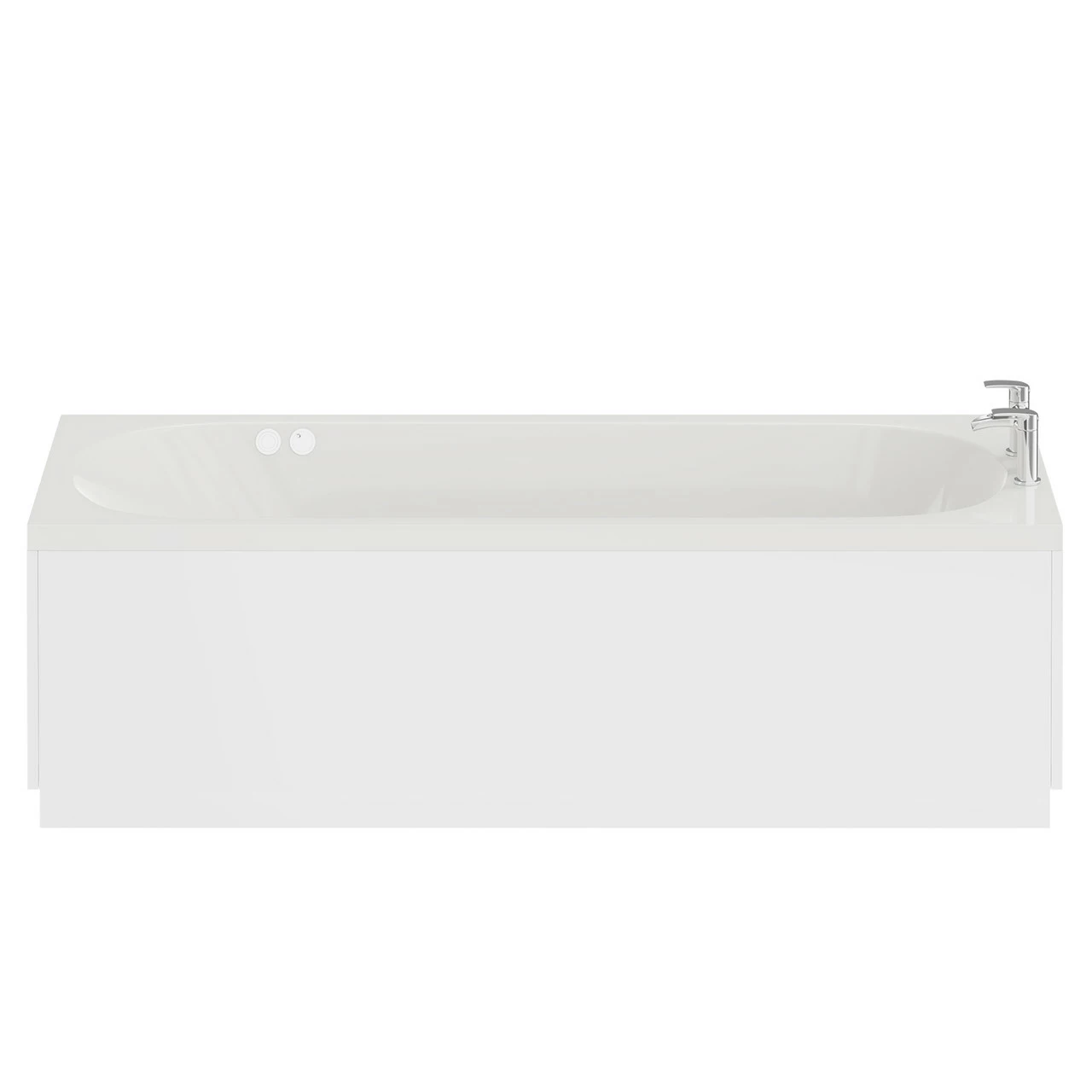 Compact 1700mm X 700mm 12 Jet Chrome Flat Jet Single Ended Whirlpool Bath 6 Compact 1700mm X 700mm 12 Jet Chrome Flat Jet Single Ended Whirlpool Bath - Image 4