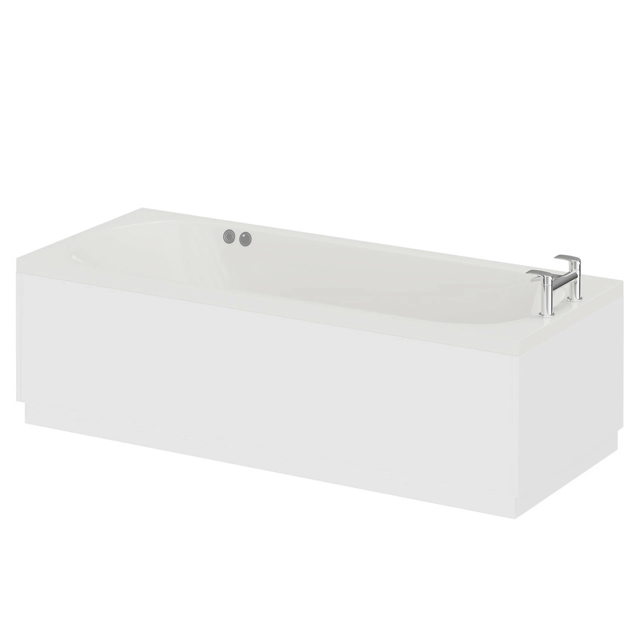 Compact 1700mm X 700mm 12 Jet Chrome Flat Jet Single Ended Whirlpool Bath 4 Compact 1700mm X 700mm 12 Jet Chrome Flat Jet Single Ended Whirlpool Bath - Image 2