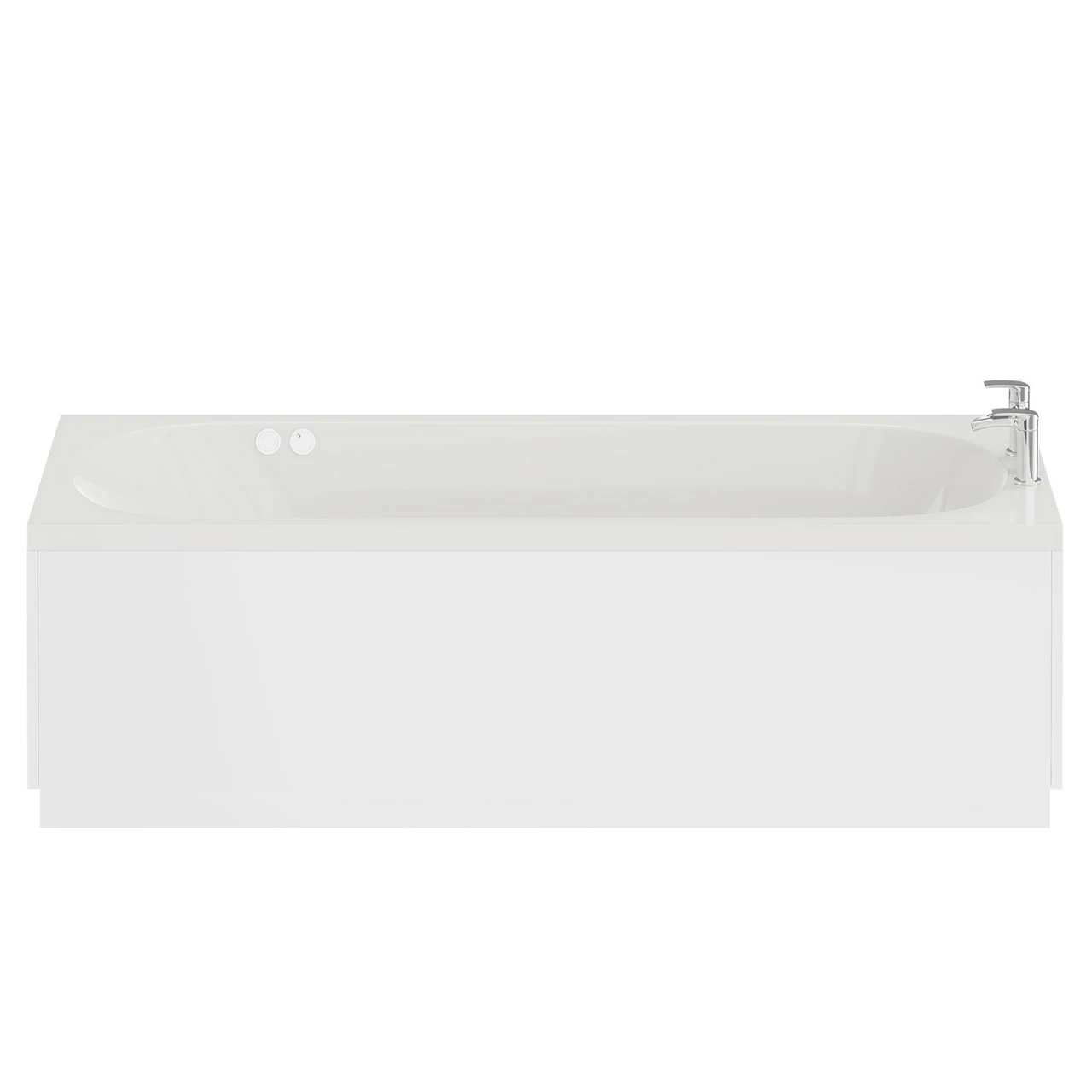 Compact 1700mm X 700mm 6 Jet Chrome Flat Jet Single Ended Whirlpool Bath 6 Compact 1700mm X 700mm 6 Jet Chrome Flat Jet Single Ended Whirlpool Bath - Image 4