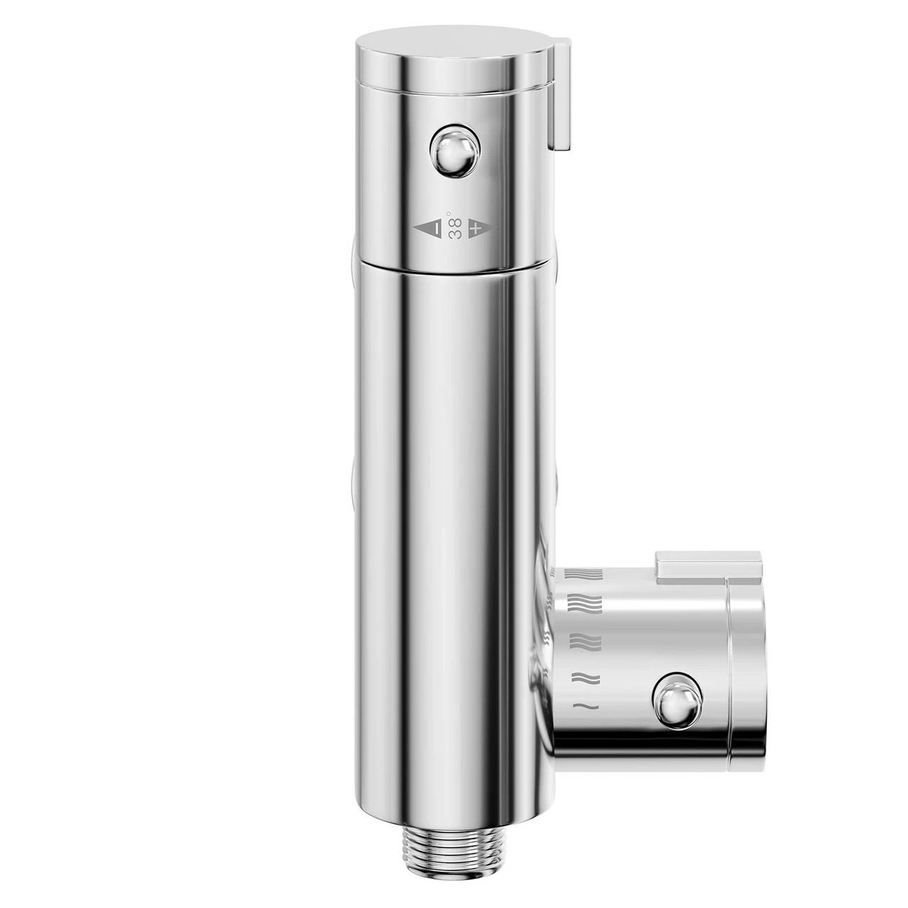 Compact Polished Chrome Vertical Thermostatic Bar Valve 4 Compact Polished Chrome Vertical Thermostatic Bar Valve - Image 2