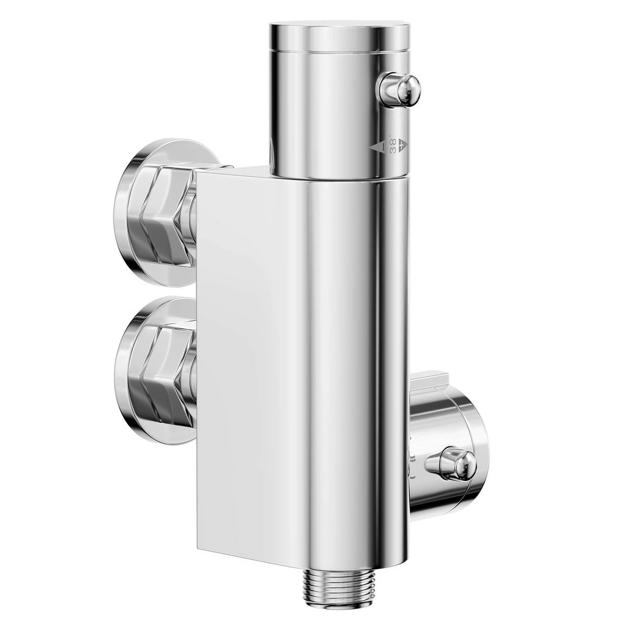 Compact Polished Chrome Vertical Thermostatic Bar Valve 5 Compact Polished Chrome Vertical Thermostatic Bar Valve - Image 3