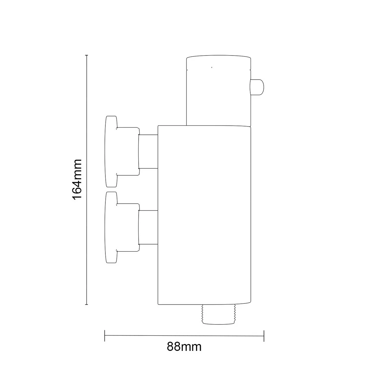 Compact Polished Chrome Vertical Thermostatic Bar Valve 8 Compact Polished Chrome Vertical Thermostatic Bar Valve - Image 6