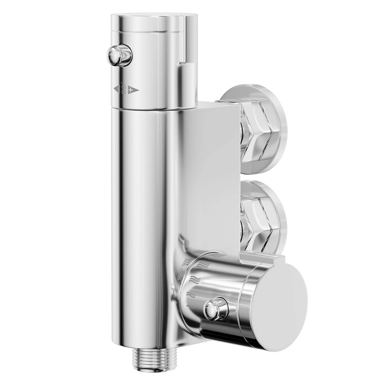 Compact Polished Chrome Vertical Thermostatic Bar Valve 3 Compact Polished Chrome Vertical Thermostatic Bar Valve