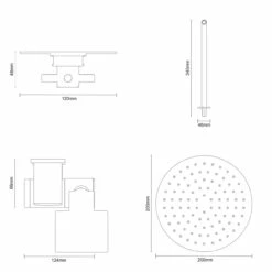 Cross Polished Chrome Triple Thermostatic Valve Mixer Shower With Round Fixed Head And Thames Shower Slide Rail Kit - 2 Outlet -Bathroom Products Sales Store cross polished chrome triple thermostatic valve mixer shower with round fixed head and thames shower slide rail kit line top 51413.1652445378