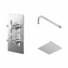 Cross Polished Chrome Twin Thermostatic Valve Mixer Shower With Square Shower Head And Wall Arm - 1 Outlet 1 Cross Polished Chrome Twin Thermostatic Valve Mixer Shower With Square Shower Head And Wall Arm - 1 Outlet -Bathroom Products Sales Store cross polished chrome twin thermostatic valve mixer shower with square shower head and wall arm right 45977.1652445398