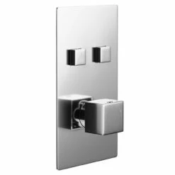 Cubix Polished Chrome Concealed Push Button Twin Shower Valve - 2 Outlet 10 Cubix Polished Chrome Concealed Push Button Twin Shower Valve - 2 Outlet -Bathroom Products Sales Store cubix polished chrome concealed push button twin shower valve left 93284.1652444552