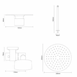 Cubix Polished Chrome Triple Thermostatic Valve Mixer Shower With Round Fixed Head And Tyne Shower Slide Rail Kit - 2 Outlet 12 Cubix Polished Chrome Triple Thermostatic Valve Mixer Shower With Round Fixed Head And Tyne Shower Slide Rail Kit - 2 Outlet -Bathroom Products Sales Store cubix polished chrome triple thermostatic valve mixer shower with round fixed head and tyne shower slide rail kit line top 03033.1652445387