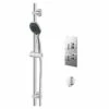 Cubix Polished Chrome Twin Thermostatic Valve Mixer Shower With Clyde Slide Rail Kit And Round Shower Elbow - 1 Outlet -Bathroom Products Sales Store cubix polished chrome twin thermostatic valve mixer shower with clyde slide rail kit and round shower elbow right 80755.1652445406