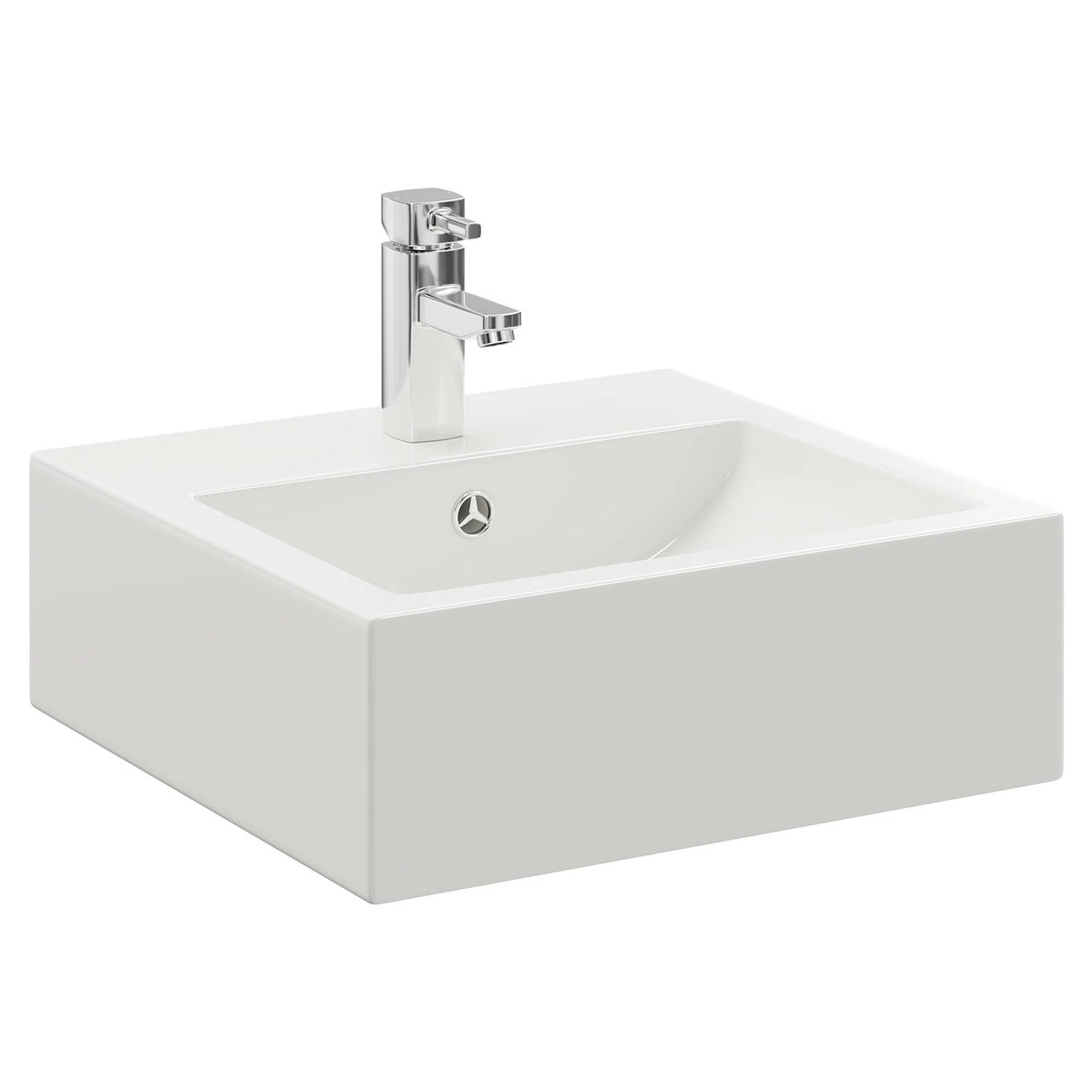 Elvas 470mm X 450mm Square Countertop Basin With 1 Tap Hole 5 Elvas 470mm X 450mm Square Countertop Basin With 1 Tap Hole - Image 3
