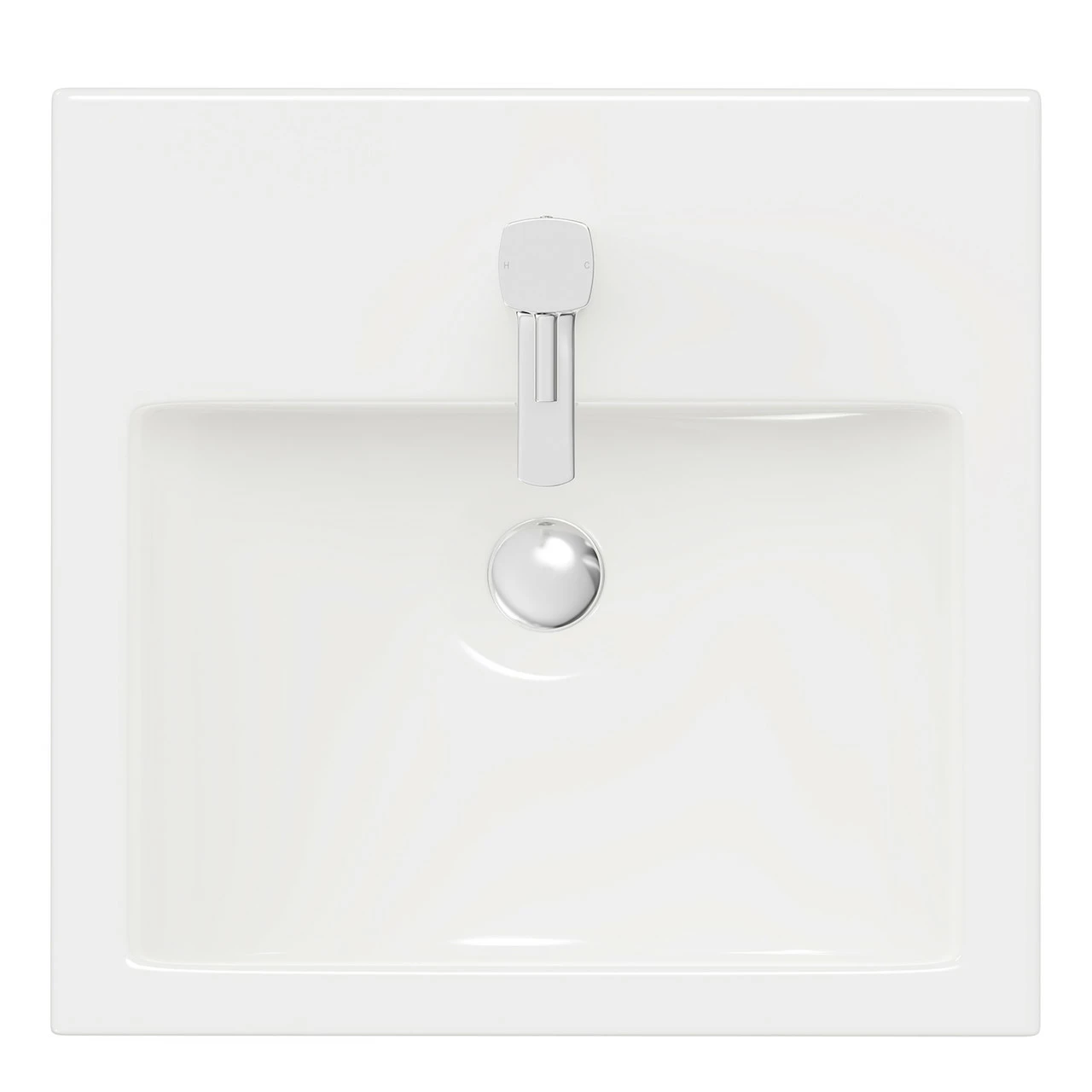 Elvas 470mm X 450mm Square Countertop Basin With 1 Tap Hole 7 Elvas 470mm X 450mm Square Countertop Basin With 1 Tap Hole - Image 5