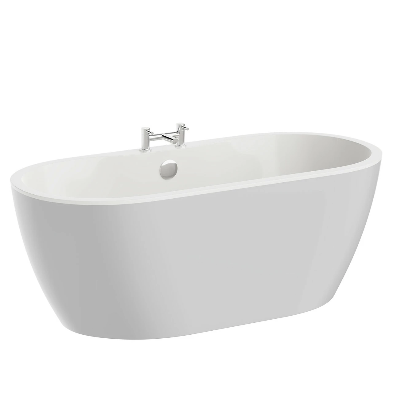 Florence Light Grey 1550mm X 745mm Double Ended Freestanding Bath 5 Florence Light Grey 1550mm X 745mm Double Ended Freestanding Bath - Image 3