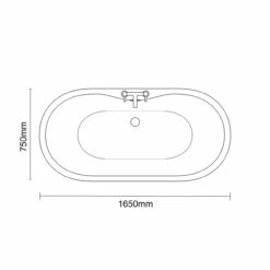 Florence White 1650mm X 750mm Double Ended Freestanding Bath -Bathroom Products Sales Store florence white 1650mm x 750mm double ended freestanding bath line top 05245.1652444027