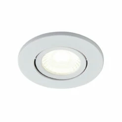 Forum Spa Como Matt White 31mm Fire-rated IP65 5w LED Tiltable Bathroom Downlight - SPA-38571-MWHT