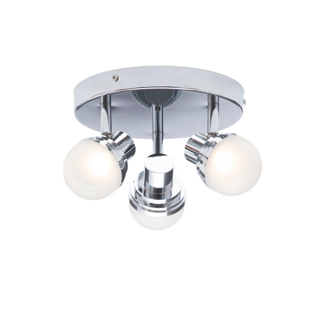 Forum Spa Milan Polished Chrome 200mm Deco 3 Lamp Plate LED Spotlight - SPA-31733-CHR 3 Forum Spa Milan Polished Chrome 200mm Deco 3 Lamp Plate LED Spotlight - SPA-31733-CHR