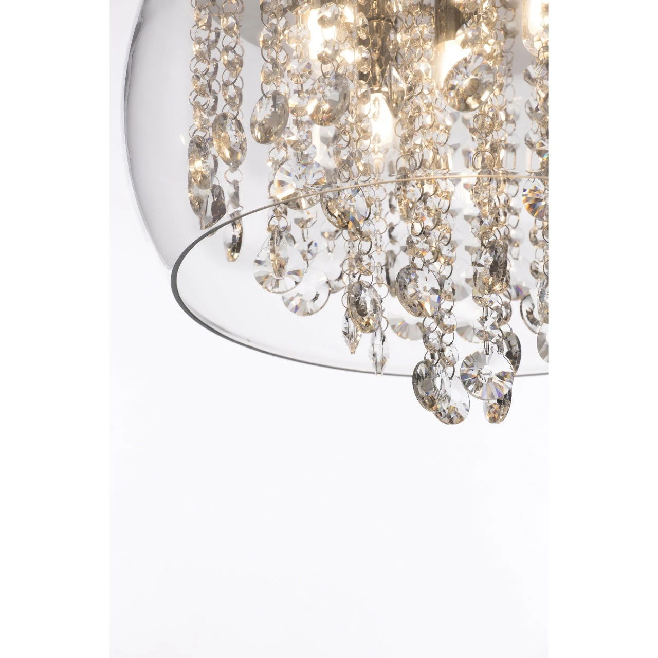 Forum Spa Pro Nore Polished Chrome/Clear 400mm Small Encased Flush Ceiling Light - SP-25211-CHR - Image 4