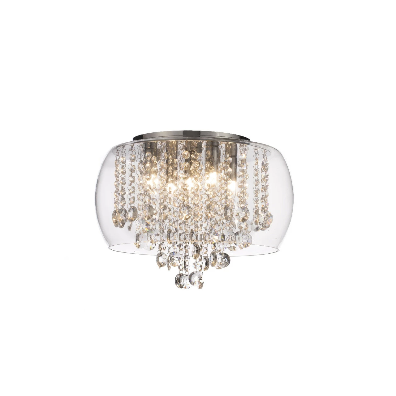 Forum Spa Pro Nore Polished Chrome/Clear 400mm Small Encased Flush Ceiling Light - SP-25211-CHR - Image 2