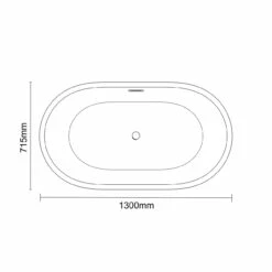 Genoa Gloss White 1300mm X 715mm Double Ended Freestanding Bath With Waste 13 Genoa Gloss White 1300mm X 715mm Double Ended Freestanding Bath With Waste -Bathroom Products Sales Store genoa gloss white 1300mm x 715mm double ended freestanding bath with waste line top 36143.1652444958