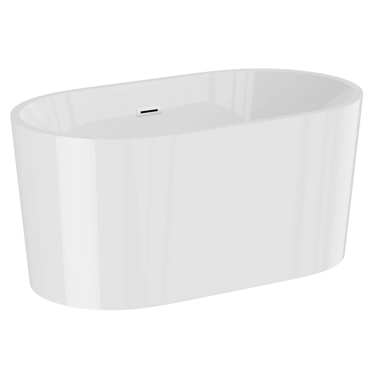 Genoa Gloss White 1500mm X 750mm Double Ended Freestanding Bath With Waste 5 Genoa Gloss White 1500mm X 750mm Double Ended Freestanding Bath With Waste - Image 3