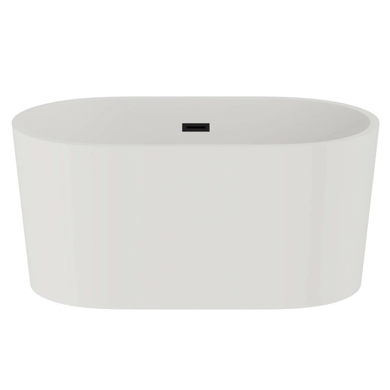 Genoa Matt White 1500mm X 750mm Double Ended Freestanding Bath With Black Waste - Image 2