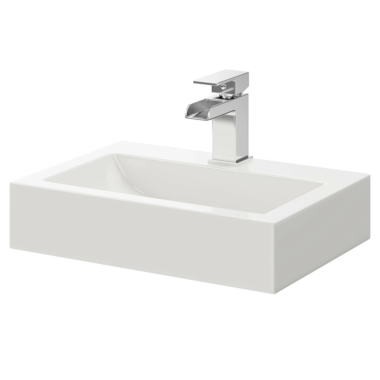Horta 450mm X 320mm Rectangular Countertop Basin With 1 Tap Hole 3 Horta 450mm X 320mm Rectangular Countertop Basin With 1 Tap Hole