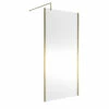 Hudson Reed 1000mm Outer Framed Wetroom Screen With Brushed Brass Support Bar - WRSOBB10 2 Hudson Reed 1000mm Outer Framed Wetroom Screen With Brushed Brass Support Bar - WRSOBB10 -Bathroom Products Sales Store hudson reed 1000mm outer framed wetroom screen with brushed brass support bar wrsobb10 main 98695.1664526522