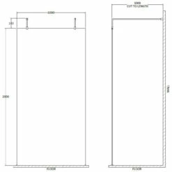 Hudson Reed 1000mm Wetroom Screen With Chrome Support Arms And H Feet - GPAF10 5 Hudson Reed 1000mm Wetroom Screen With Chrome Support Arms And H Feet - GPAF10 -Bathroom Products Sales Store hudson reed 1000mm wetroom screen with chrome support arms and h feet gpaf10 two 71661.1652443241