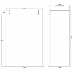 Hudson Reed 1400mm Wetroom Screen With Chrome Support Arms And H Feet - GPAF14 5 Hudson Reed 1400mm Wetroom Screen With Chrome Support Arms And H Feet - GPAF14 -Bathroom Products Sales Store hudson reed 1400mm wetroom screen with chrome support arms and h feet gpaf14 two 22469.1652443242