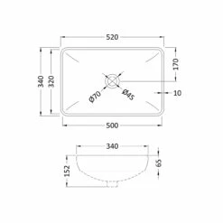 Hudson Reed 520mm X 340mm Counter Top Basin - NBV181 7 Hudson Reed 520mm X 340mm Counter Top Basin - NBV181 -Bathroom Products Sales Store hudson reed 520mm x 340mm counter top basin nbv181 three 39605.1652443528