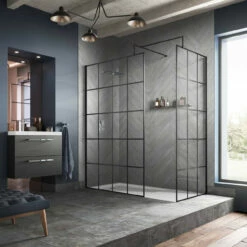 Hudson Reed 700mm Framed Wetroom Screen With Support Bar - WRSF070 -Bathroom Products Sales Store hudson reed 700mm framed wetroom screen with support bar wrsf070 two 98087.1652445474