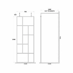 Hudson Reed Abstract 760mm X 1950mm Matt Black Wetroom Screen With Support Bars And Feet - BFAFB076 5 Hudson Reed Abstract 760mm X 1950mm Matt Black Wetroom Screen With Support Bars And Feet - BFAFB076 -Bathroom Products Sales Store hudson reed abstract 760mm x 1950mm matt black wetroom screen with support bars and feet bfafb076 two 89184.1664526492