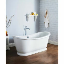Hudson Reed Alice Double Ended Slipper Skirt Freestanding Bath - NFB002 8 Hudson Reed Alice Double Ended Slipper Skirt Freestanding Bath - NFB002 -Bathroom Products Sales Store hudson reed alice double ended slipper skirt freestanding bath three 70894.1652443540