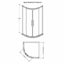 Hudson Reed Apex 1000mm Double Door Quadrant Shower Enclosure - M1000Q-E8 9 Hudson Reed Apex 1000mm Double Door Quadrant Shower Enclosure - M1000Q-E8 -Bathroom Products Sales Store hudson reed apex 1000mm double door quadrant shower enclosure m1000q e8 four 71414.1652443377