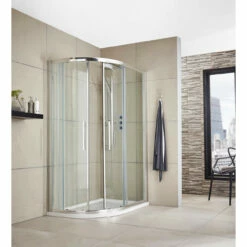 Hudson Reed Apex 1200mm X 800mm Double Door Offset Quadrant Shower Enclosure - M1280Q-E8