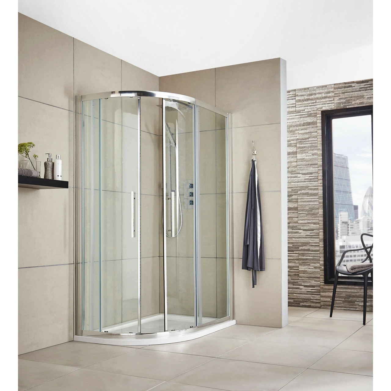 Hudson Reed Apex 1200mm X 800mm Double Door Offset Quadrant Shower Enclosure - M1280Q-E8 3 Hudson Reed Apex 1200mm X 800mm Double Door Offset Quadrant Shower Enclosure - M1280Q-E8
