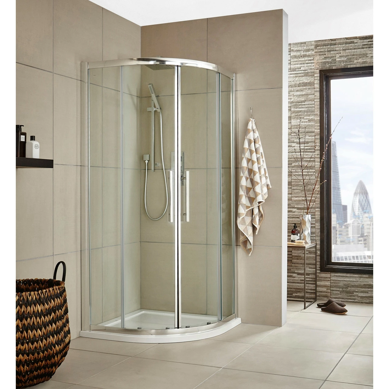 Hudson Reed Apex 800mm Double Door Quadrant Shower Enclosure - M800Q-E8 3 Hudson Reed Apex 800mm Double Door Quadrant Shower Enclosure - M800Q-E8