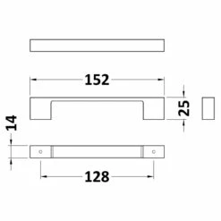 Hudson Reed Black 150mm D Handle - H188 5 Hudson Reed Black 150mm D Handle - H188 -Bathroom Products Sales Store hudson reed black 150mm d handle h188 two 21593.1664526173