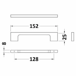 Hudson Reed Brushed Gold 150mm Slim Line D Handle - H196 -Bathroom Products Sales Store hudson reed brushed gold 150mm slim line d handle h196 two 57997.1664526175
