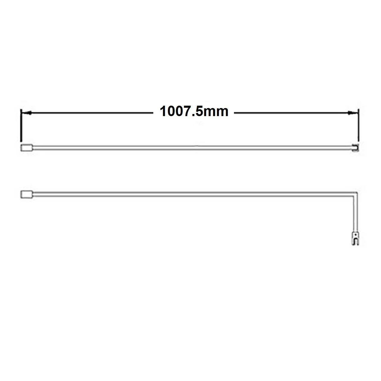 Hudson Reed Chrome 1000mm Square Shower Screen Support Bar - FIX023 6 Hudson Reed Chrome 1000mm Square Shower Screen Support Bar - FIX023 - Image 4
