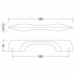 Hudson Reed Chrome 160mm D Shaped Handle - H105 -Bathroom Products Sales Store hudson reed chrome 160mm d shaped handle h105 two 24467.1664526166