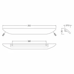 Hudson Reed Chrome 160mm Finger Pull Handle - H109 5 Hudson Reed Chrome 160mm Finger Pull Handle - H109 -Bathroom Products Sales Store hudson reed chrome 160mm finger pull handle h109 two 02242.1664526168