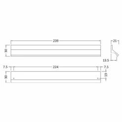 Hudson Reed Chrome 224mm Profile Handle - H108 5 Hudson Reed Chrome 224mm Profile Handle - H108 -Bathroom Products Sales Store hudson reed chrome 224mm profile handle h108 two 53919.1664526167