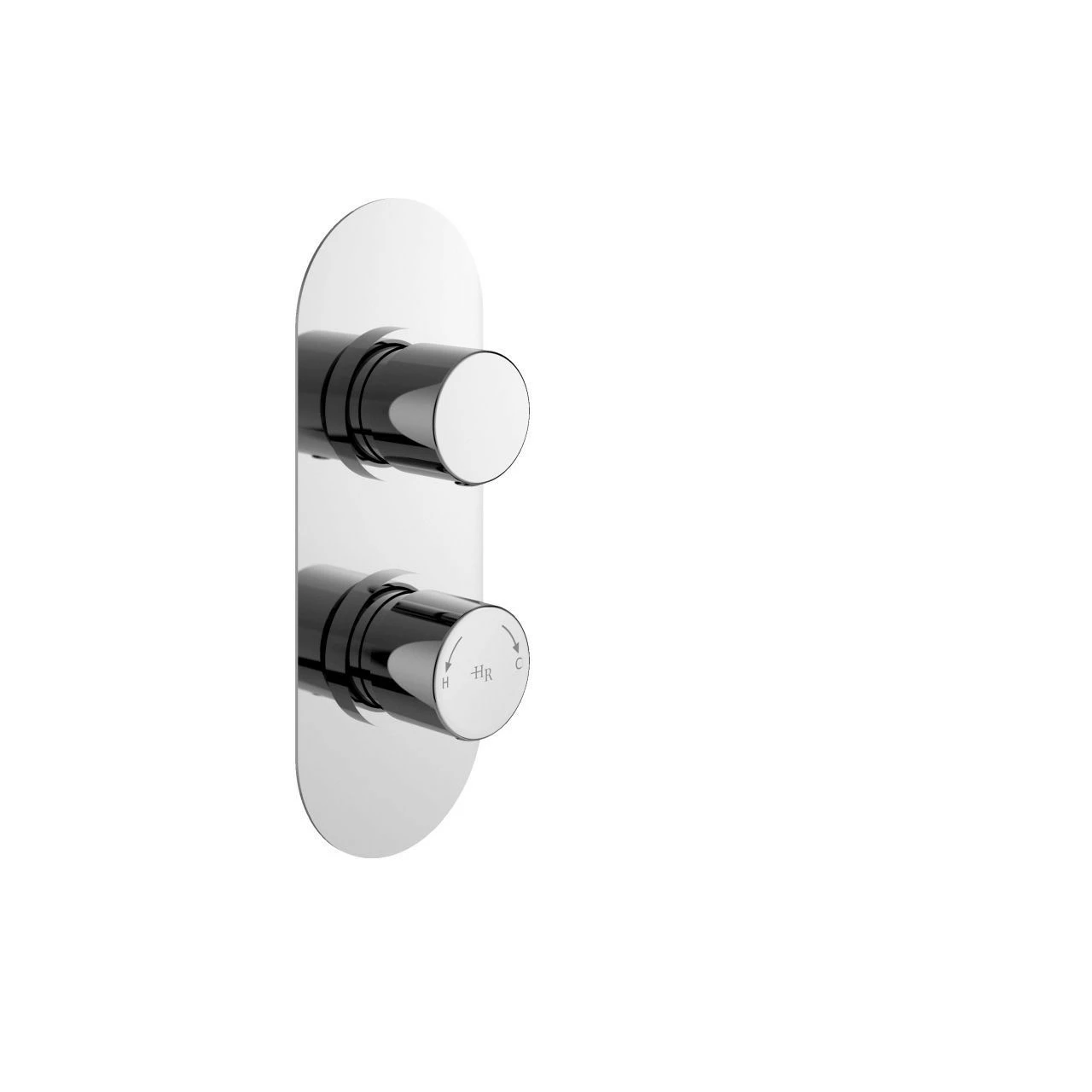 Hudson Reed Chrome Round Twin Concealed Thermostatic Shower Valve - RNDTW01 3 Hudson Reed Chrome Round Twin Concealed Thermostatic Shower Valve - RNDTW01