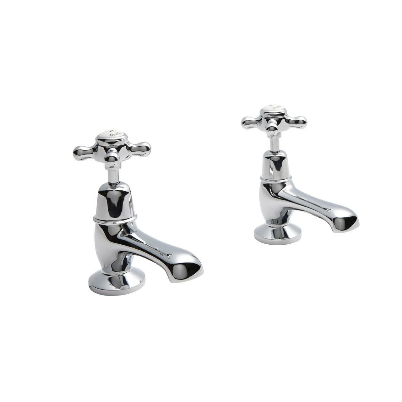 Hudson Reed Chrome Topaz Crosshead Basin Taps Dome Collar - BC301DX 3 Hudson Reed Chrome Topaz Crosshead Basin Taps Dome Collar - BC301DX