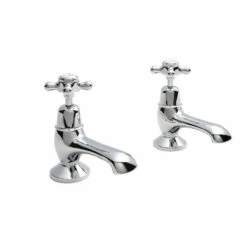Hudson Reed Chrome Topaz Crosshead Bath Taps Dome Collar - BC302DX