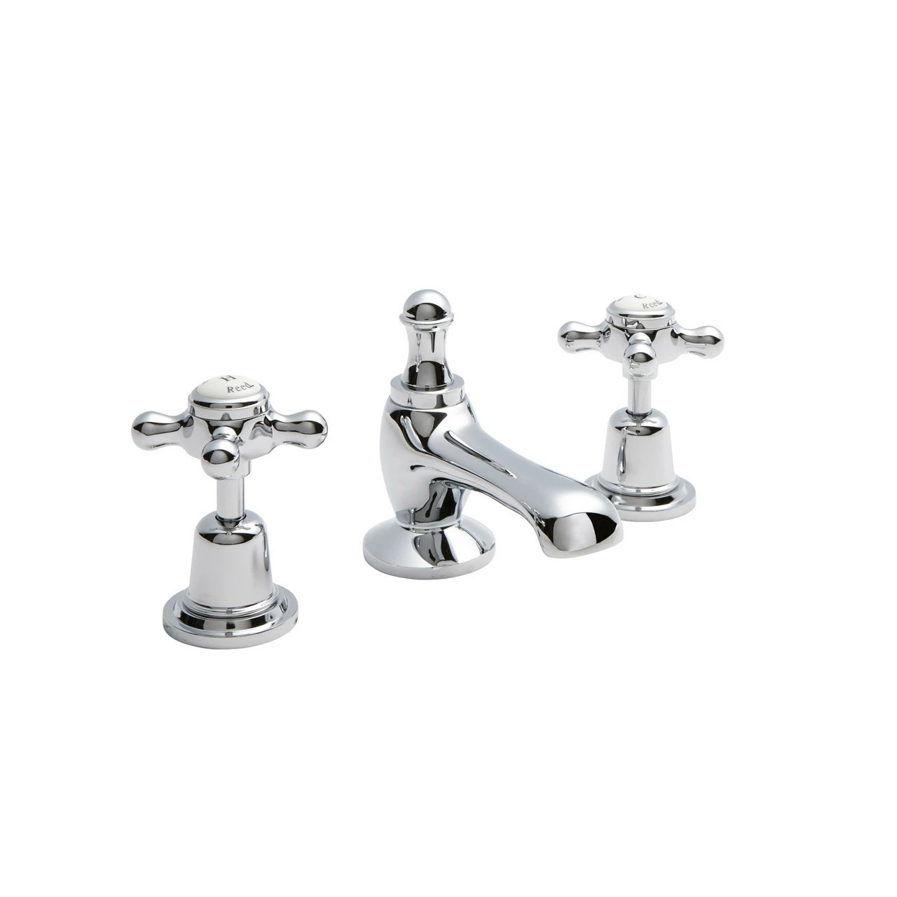 Hudson Reed Chrome Topaz Crosshead Taps For 3 Tap Hole Basin Mixers - BC307DX 3 Hudson Reed Chrome Topaz Crosshead Taps For 3 Tap Hole Basin Mixers - BC307DX