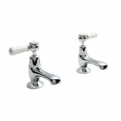 Hudson Reed Chrome Topaz Lever Basin Taps - BC301DL