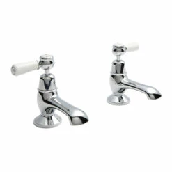 Hudson Reed Chrome Topaz Lever Bath Taps - BC302DL